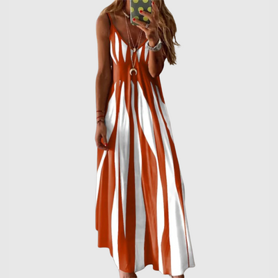 Janelle - Chic Sleeveless Striped Maxi Dress
