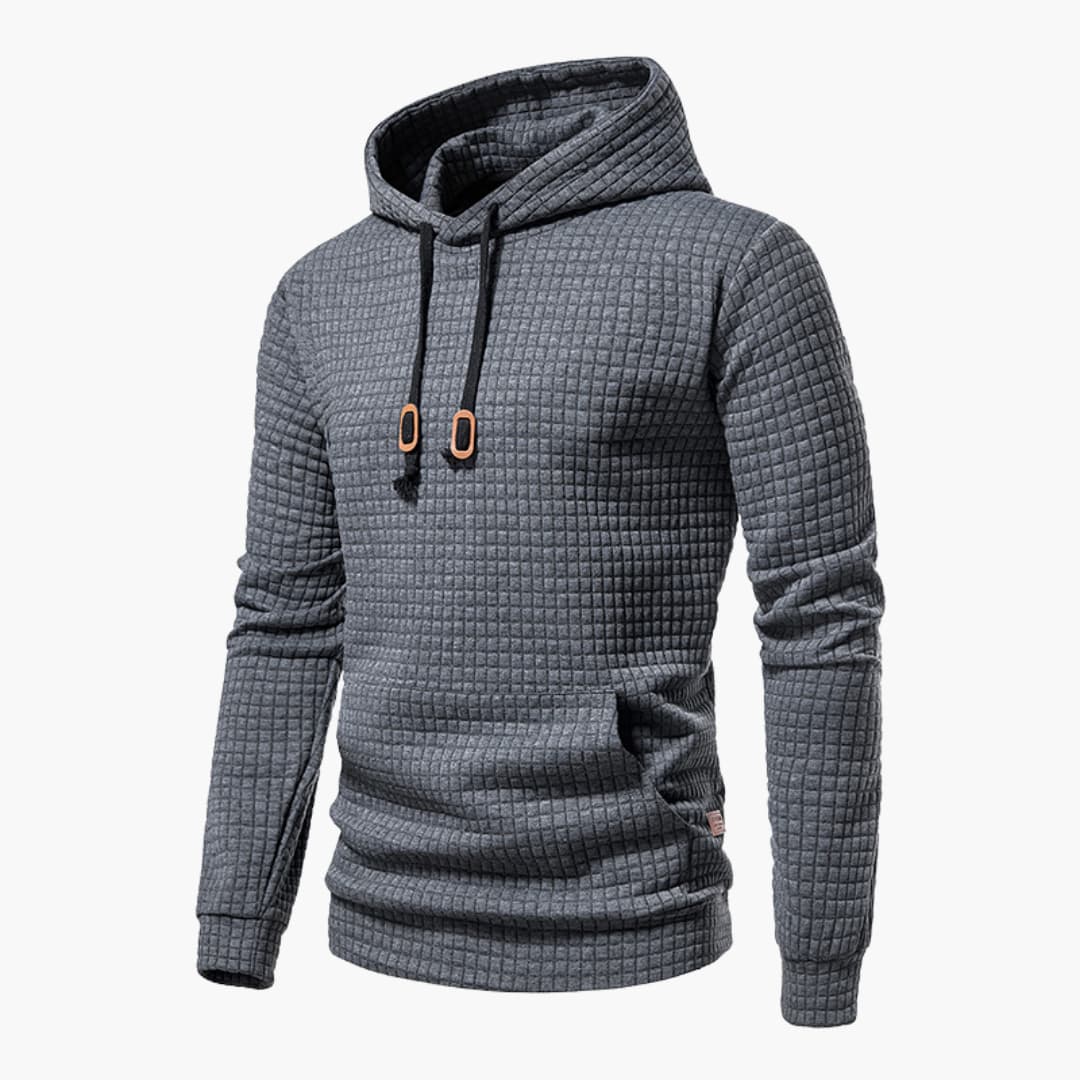 Trevor - Casual Fitted Waffle Fabric Hoodie For Men