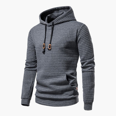 Trevor - Casual Fitted Waffle Fabric Hoodie For Men
