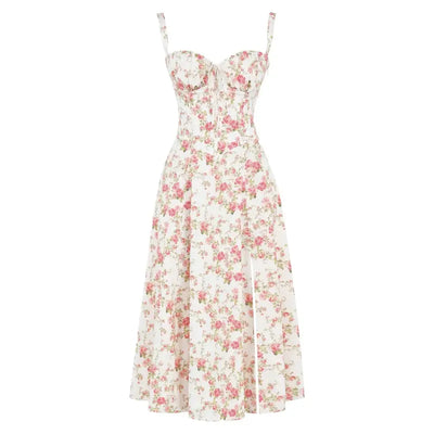 Alicia - Elegant French Style Belted Strap Dress