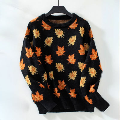 Hallie - Comfortable Leaf Style Sweater