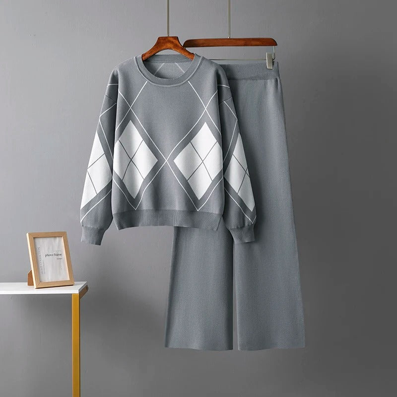 Lisa - Knitted Warm Two Piece Sweater Set