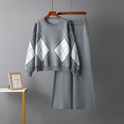 Lisa - Knitted Warm Two Piece Sweater Set