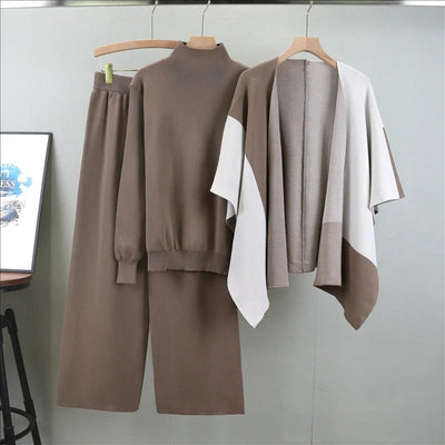 Ivy - Elegant Knitted Three Piece Suit