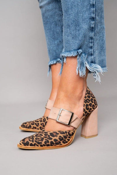 Avano™ - Elegant leopard-print suede sandals with stable heels and superior comfort