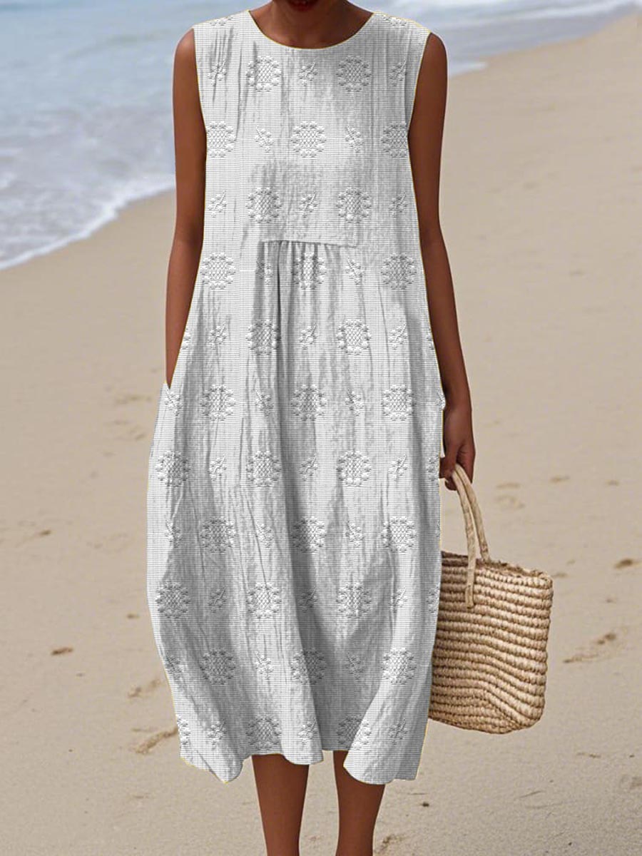 Leah - Lightweight Sleeveless Dress with Pockets