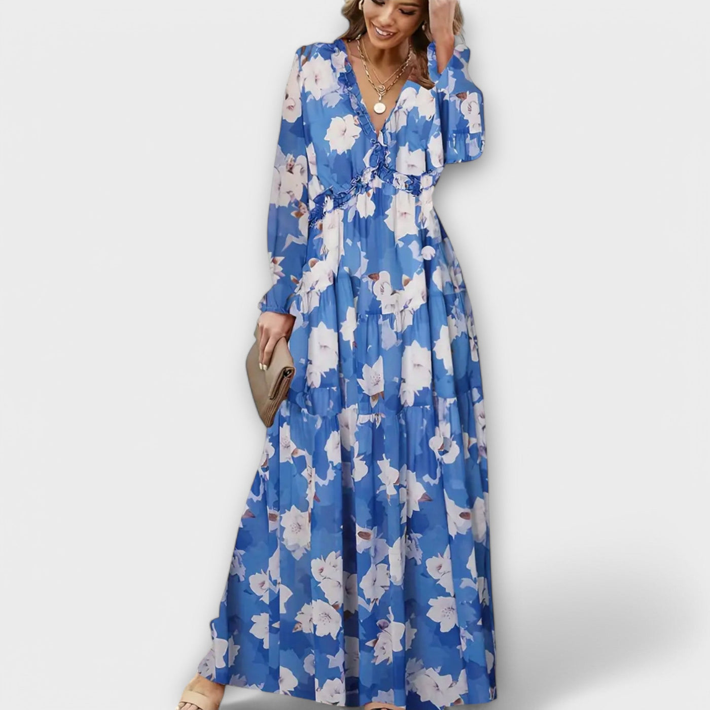 June - Elegant Floral Maxi Dress