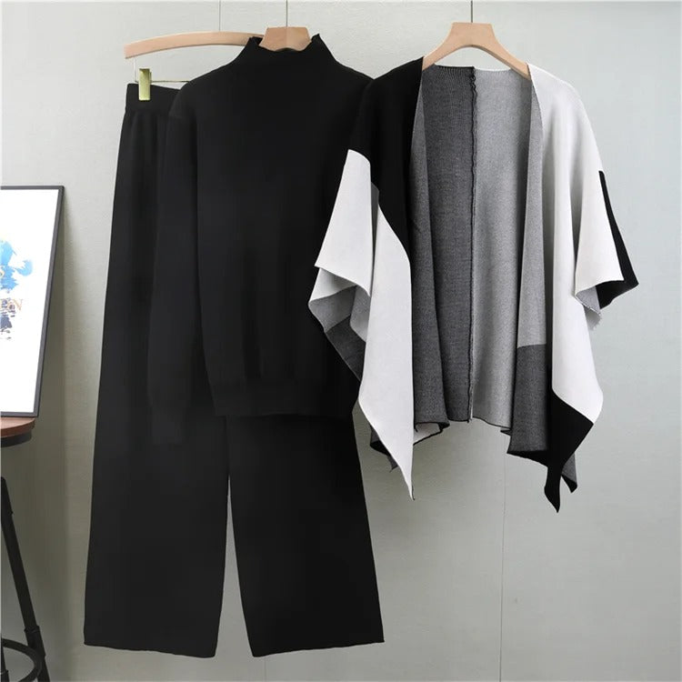 Ivy - Elegant Knitted Three Piece Suit
