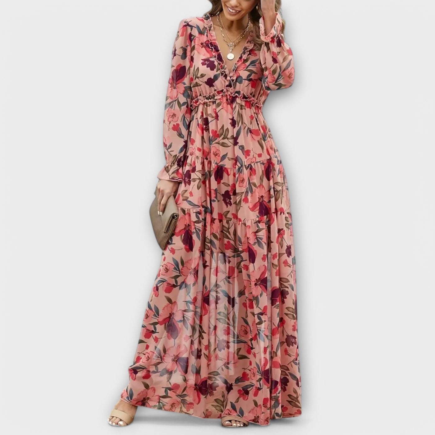 June - Elegant Floral Maxi Dress