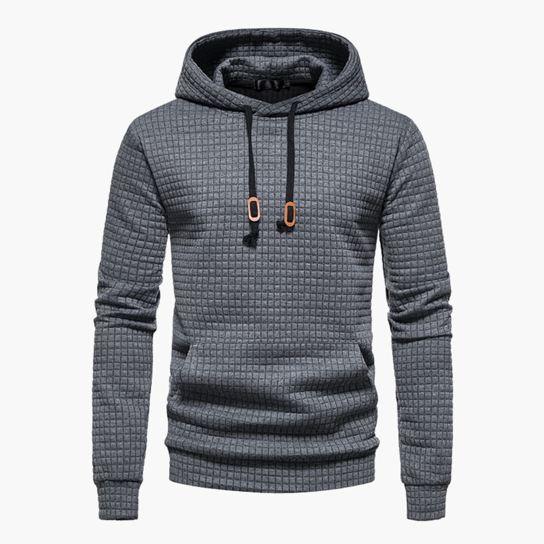 Trevor - Casual Fitted Waffle Fabric Hoodie For Men