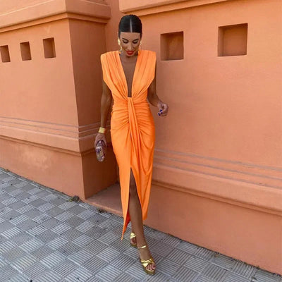 Gabriella - Fiery Drape Dress