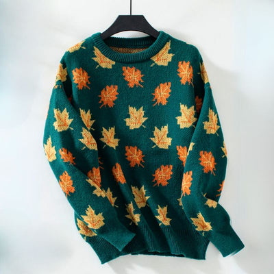 Hallie - Comfortable Leaf Style Sweater