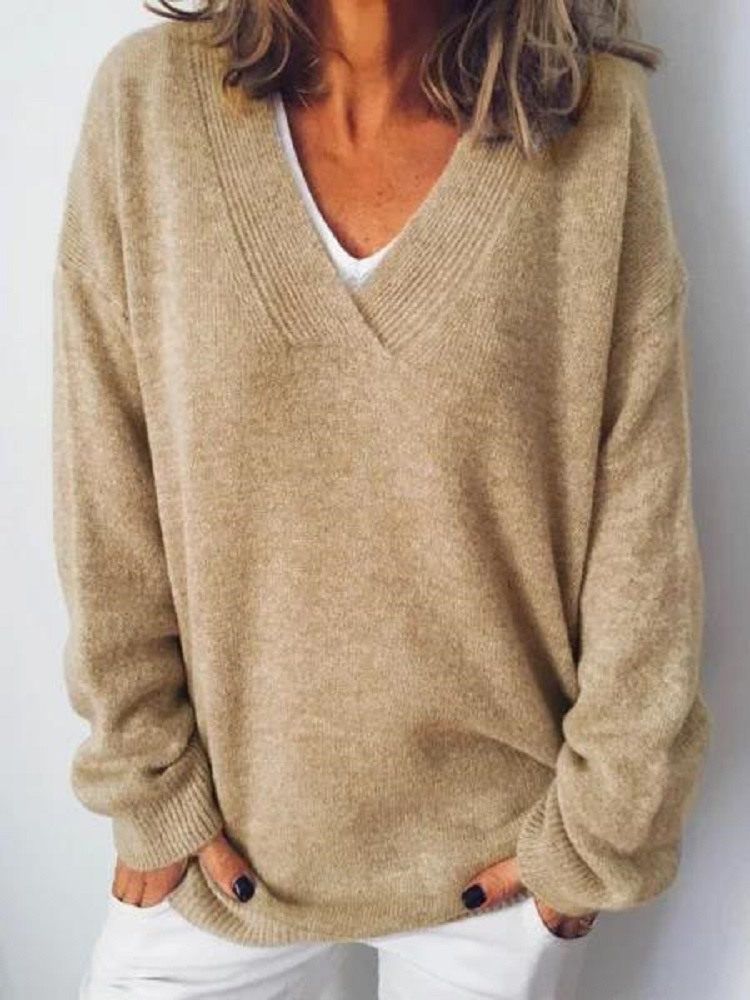 Monika - V-neck cashmere sweater