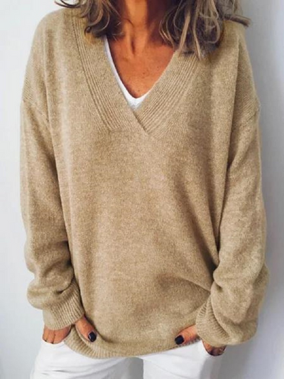 Monika - V-neck cashmere sweater