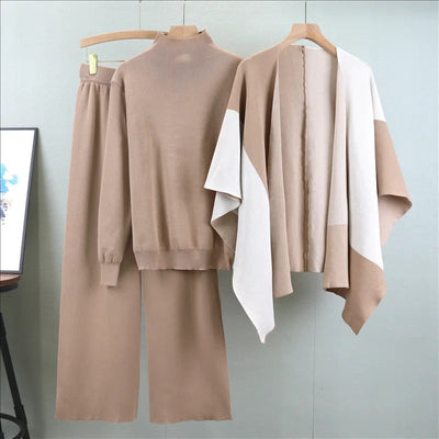 Ivy - Elegant Knitted Three Piece Suit
