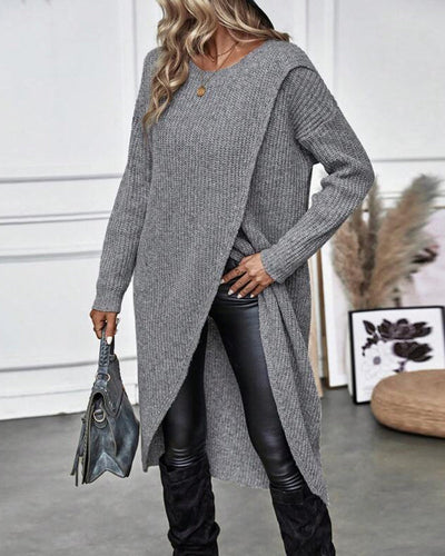Savannah - Comfortable Irregular Style Sweater Dress