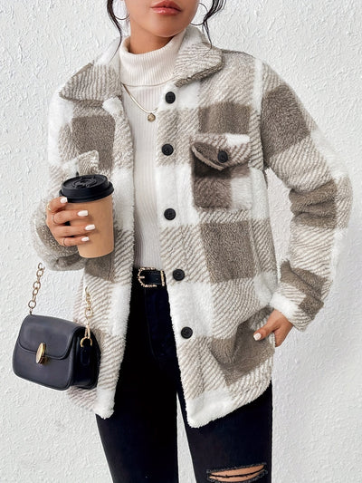 Selina – Chic checkered button-down jacket