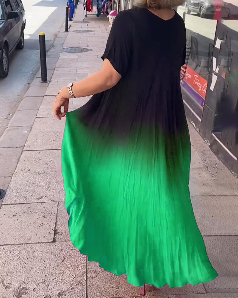 Tasha - Summer Gradient Flowy Maxi Dress