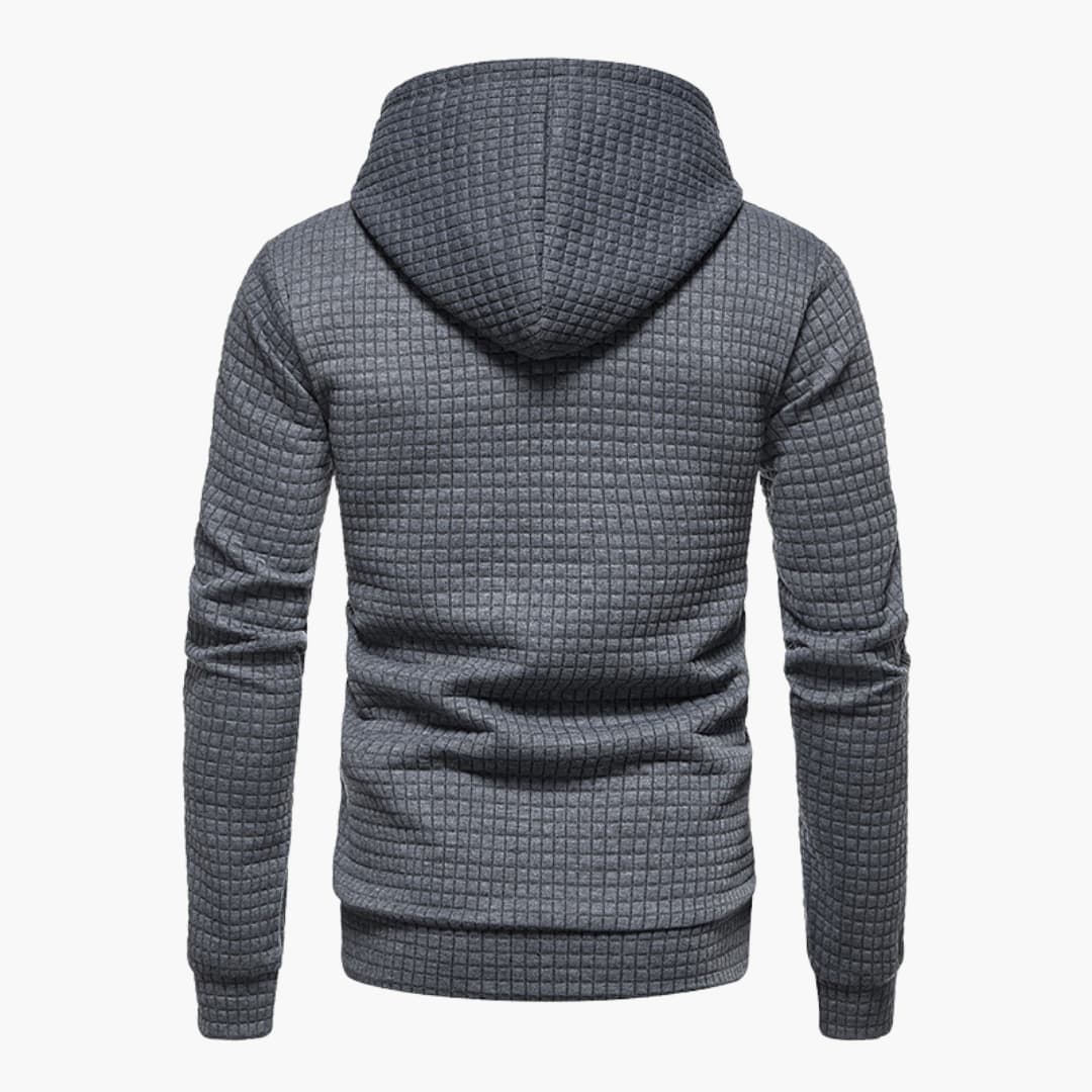 Trevor - Casual Fitted Waffle Fabric Hoodie For Men