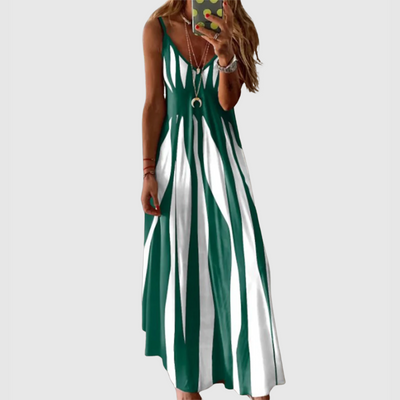 Janelle - Chic Sleeveless Striped Maxi Dress