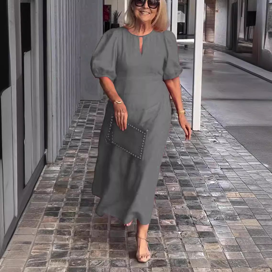 Frances - Chic Bubble Sleeve Loose Dress