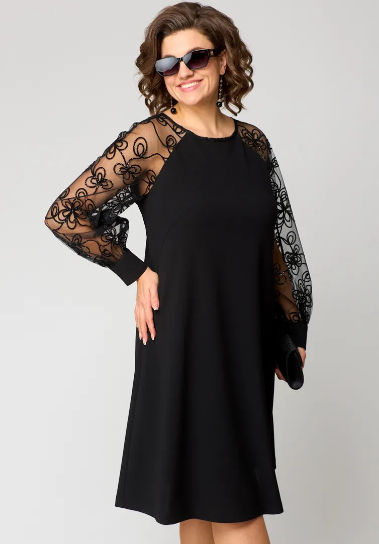 Gracie - Trendy Lace-Sleeve Dress