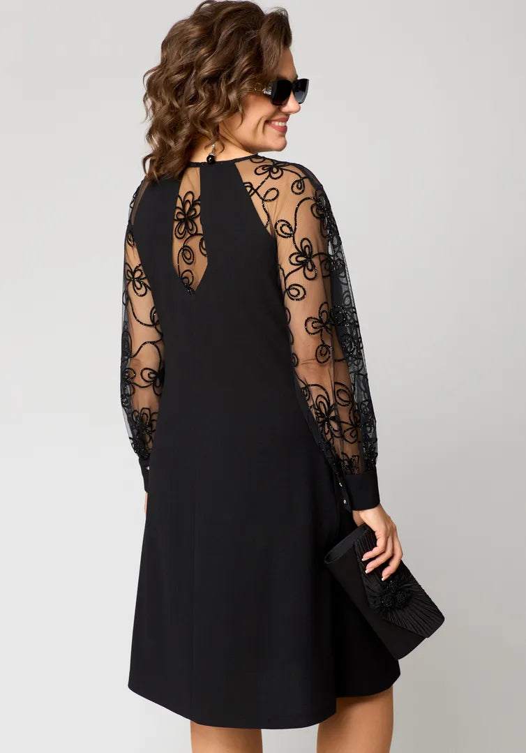 Gracie - Trendy Lace-Sleeve Dress