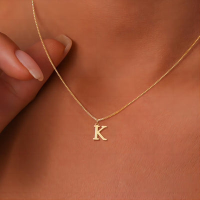 Necklace with initials from love letters