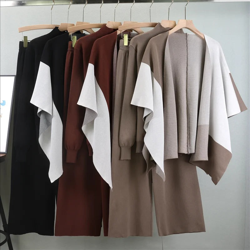 Ivy - Elegant Knitted Three Piece Suit