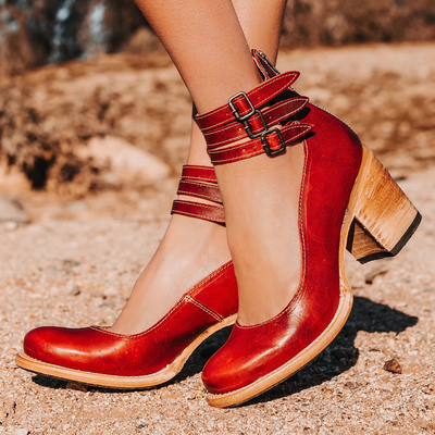 Ginevra™ - Multi-strap pumps with chunky heel