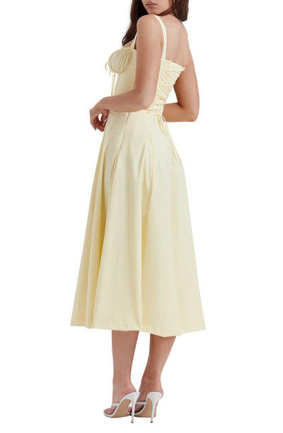 Alicia - Elegant French Style Belted Strap Dress