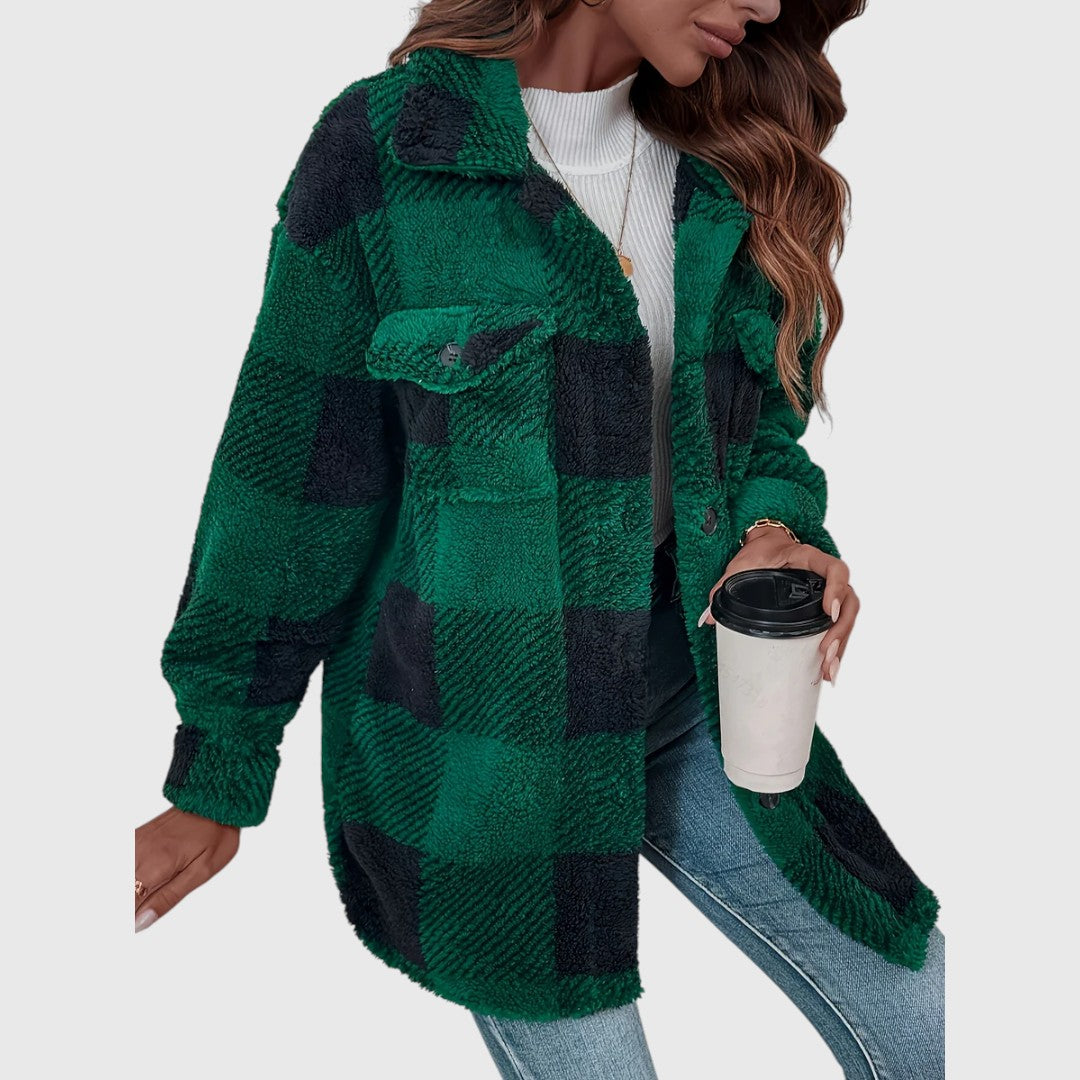 Selina – Chic checkered button-down jacket