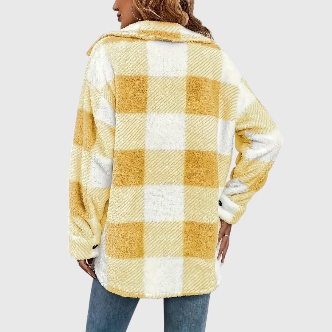 Selina – Chic checkered button-down jacket