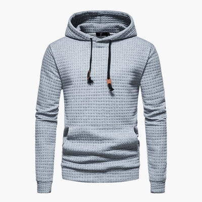Trevor - Casual Fitted Waffle Fabric Hoodie For Men