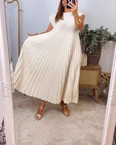 Lisa - Elegant Spliced Pleated Maxi Dress