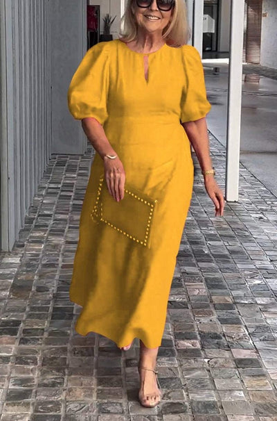 Frances - Chic Bubble Sleeve Loose Dress
