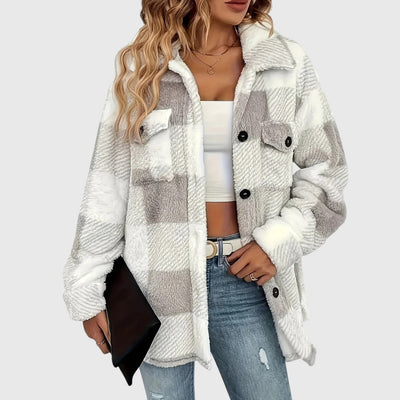 Selina – Chic checkered button-down jacket