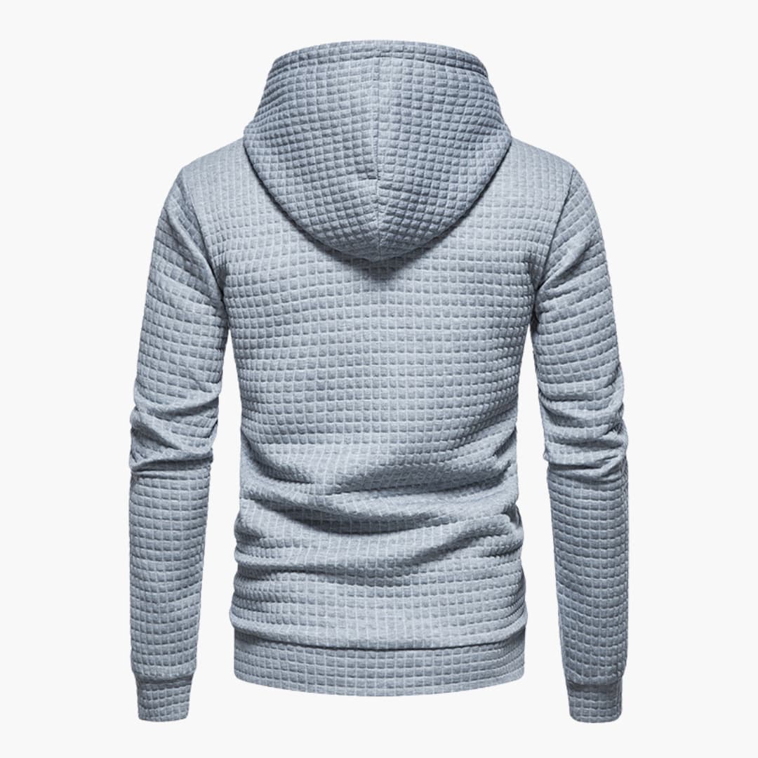 Trevor - Casual Fitted Waffle Fabric Hoodie For Men