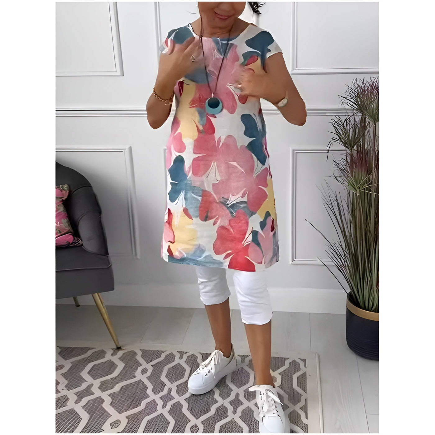 Payton - Casual Pocketed Short Sleeve Dress
