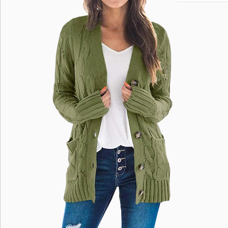 Long sleeve knitted sweater for women