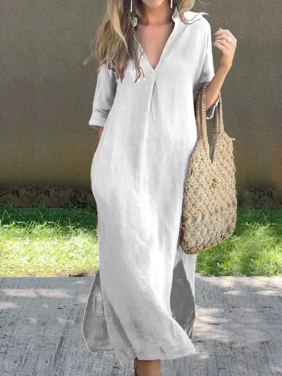 Jackie - Chic V-Neck Summer Maxi Dress