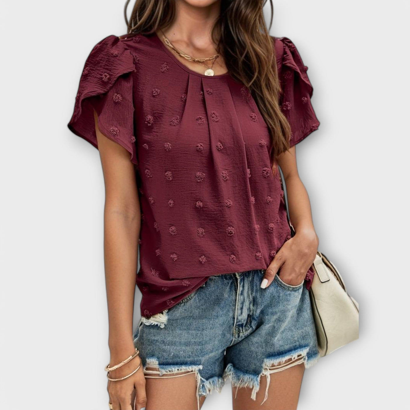 Charlotte – The perfect Swiss-Dot blouse