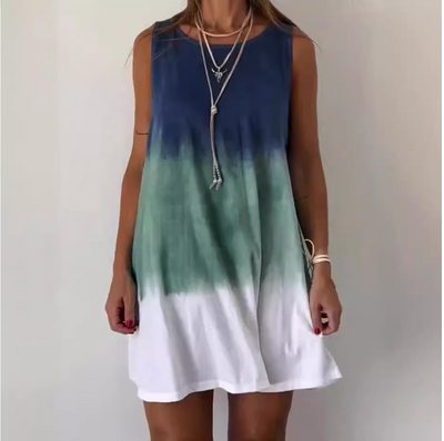 Bethany - Gradient Tie Dye Print Mini Dress