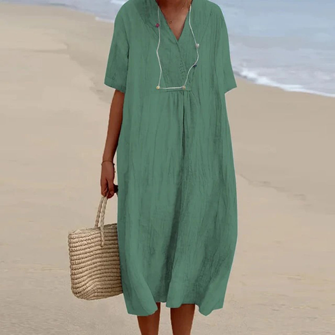 Elle - Vintage-Inspired Women’s Lightweight Maxi Dress