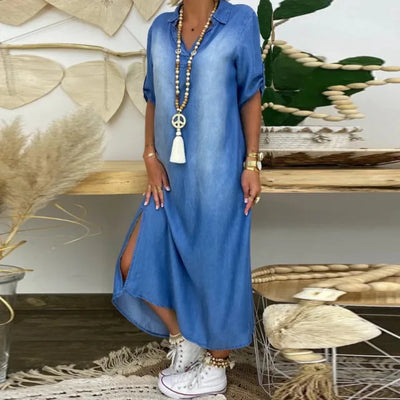 Ilse™ - SUMMER V-NECK DENIM DRESS