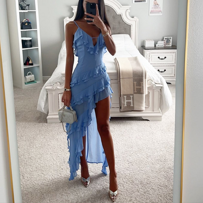 Zaylee - Luxe Irregular Tassel Maxi Dress