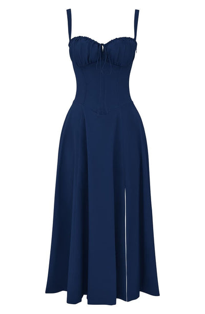 Alicia - Elegant French Style Belted Strap Dress