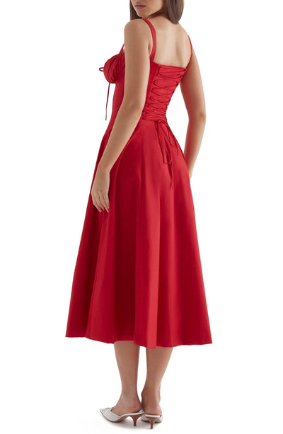 Alicia - Elegant French Style Belted Strap Dress