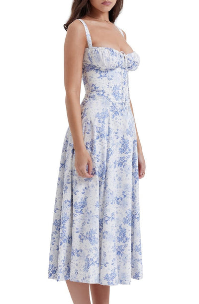 Alicia - Elegant French Style Belted Strap Dress