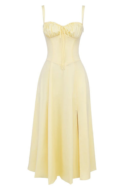 Alicia - Elegant French Style Belted Strap Dress